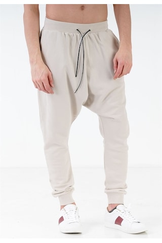 Jahr Marc Kordonlu Oversize Krem Erkek Şalvar Eşofman Altı Krem