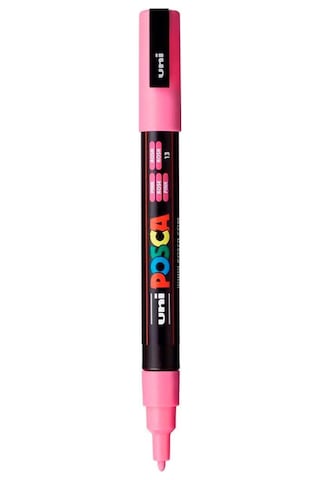 Uni-ball Posca 0.9-1.3 Pembe Su Bazlı Poster Markör Kalem 43116 Pc-3m