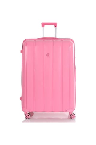 Mçs 3lü Set Kırılmaz Silikon Seyahat Valizi Bavulu V305 Pembe Pembe