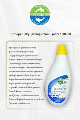 Turmepa Baby Çamaşır Yumuşatıcı 1000 Ml 5 Al 4 Öde Ve Rosie Pamuk