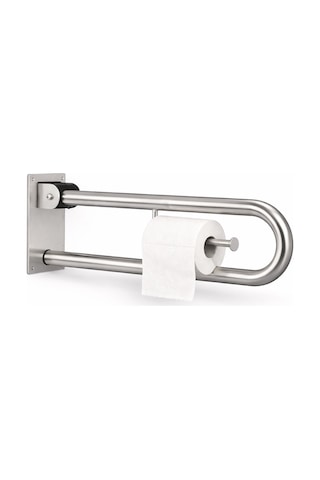 Aqua Bagno Basic Mafsallı Engelli Tutunma Barı Tuvalet Kağıtlıklı Paslanmaz Çelik 35.90.91.01.01 Krom