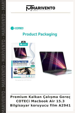 Premium Kalkan Çalışma Gereç Coteci Macbook Air 15.3 Bilgisayar Koruyucu Film A2941
