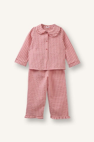 Defacto Uzun Kollu Dokuma 2li Dokuma Pijama Kız Bebek H2651a526spbr96 Pembe-br96
