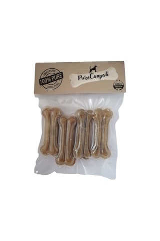 Purecanpati Doğal Köpek Pres Kemiği Natural 4 Adet 7cm Küçük Irk
