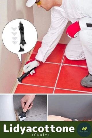 Fayans Derz Dolgu Silikon Kazıyıcı Sıyırıcı Sıyırıcı Doğrayıcı Uygulayıcı 3 İn 1 Aparat Mutfak Banyo