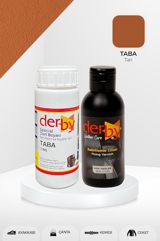 Derby Deri Mont Boyası ve Sabitleme Cilası 100 G Set