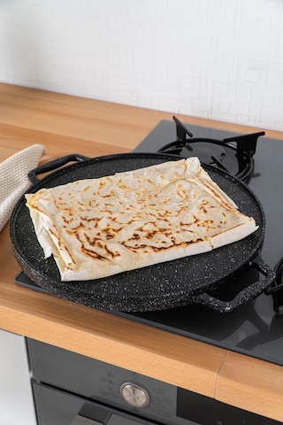 Acar Diamante Döküm Çift Taraflı Izgara - Gözleme Tavası - 34 Cm