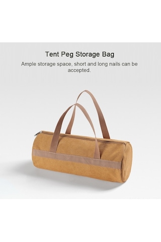 Pazly Kamp Çadırı Çivisi Ve Malzemeleri İçin Taşınabilir Kumaş Çanta - Kahverengi Kahverengi