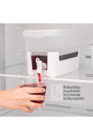 Su Ve Meşrubat Sebili - Buzdolabı Uyumlu - Musluklu - Kapaklı Parti Sebil Günlük Kullanım Çok Renkli