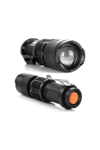 Km-87 Polis Tipi Zoomlu Şarjlı Metal Dağ Kamp Cep Feneri Cree Led 2300 Lumens Çok Renkli