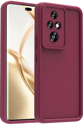 Zore Honor 200 Pro Kılıf Kamera Korumalı Msra Ananas Kapak - Mürdüm Mürdüm