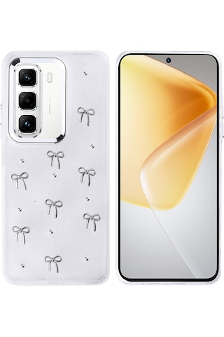 Nourthkiingdom İnfinix Hot 50 Pro 4g Kılıf Airbag Tasarımlı Simli Şeffaf Nrtk Kutup Kapak - Fiyonk Fiyonk