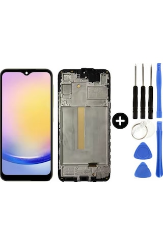 Samsung A25 Sm-a256e Uyumlu Çıtalı Hk Lcd Ekran Dokunmatik + Tamir Seti