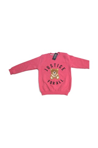 AYICIK PELUŞ NAKIŞLI BASKILI SELANİK KIZ SWEATSHIRT FUŞYA RENK 9Y Fuşya