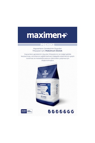 Vioment Maximent 20 Kg - Ruminant Hayvanlarda; Maksimum Destek -