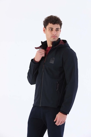 Maraton Sportswear Regular Erkek Kapşonlu Uzun Kol Outdoor Lacivert Ceket 20384 Lacivert