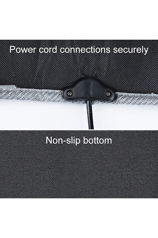 Wondernest Araba 12v Ön Koltuk Isıtıcı Minder, Kışlık Sıcak Kapak, Çift Koltuk Siyah