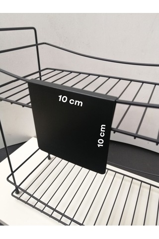 10 Adet Silinebilir Siyah Etiket 10 x 10 CM Tel Raflar 8 Mm Kalınlık