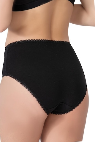 Siyah Mı Emay 1445 Modal Cotton Yüksekbel Dantelli Külot Siyah