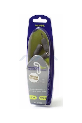 Techlink 640020 3.5Mm Stereo 2 X 3.5Mm Stereo Kablo