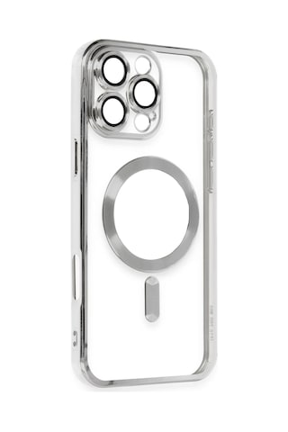 Newface - 753 - Apple iPhone Uyumlu 16 Pro Max Kılıf Kross Magneticsafe Kapak - Csmo-tex - - Gümüş