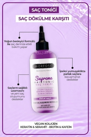 Morfose Supreme Vegan Kolajen İçeren Dökülme Karşıtı Saç Toniği 300ml
