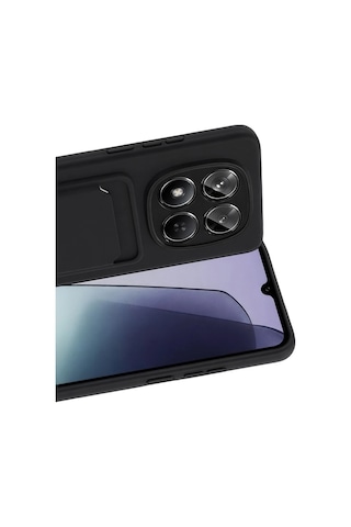 Xiaomi Redmi Note 15 4g Kelvin Kartvizitli Silikon - Siyah Düz Renkli