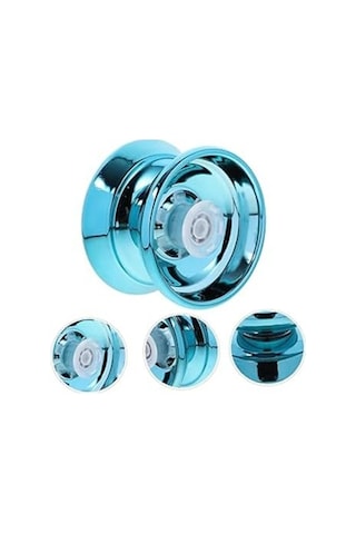 Metal Yoyo Oyuncak Extra Rulmanlı Profesyonel Yo-yo Oyuncağı Unresponsive Yoyo Mavi
