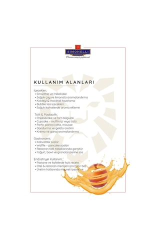 Simonelli Şeftali Püresi 1 KG