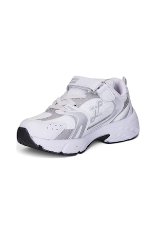 Nstil Günlük Unisex Çocuk Spor Ayakkabı Cırtlı Lastik Bağcık Desenli Rahat Hafif Taban Sneaker 180c Gümüş