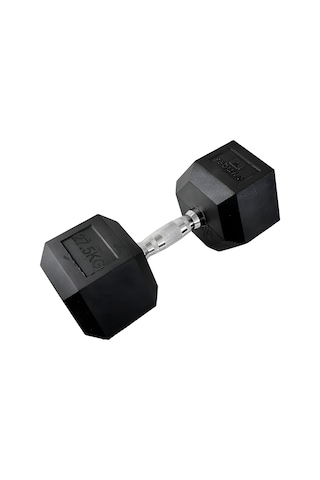 Rebuwo 27.5 KG 1 Adet Hex Dambıl Kauçuk Altıgen Dambıl Hex Dumbbell