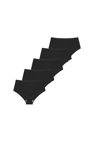 Likralı 5'li Kutu Premium Günlük Kullanıma Uygun Yüksek Bel Külot Berry G-007 E Siyah