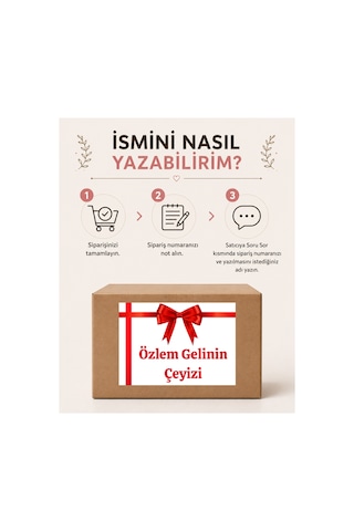 Çeyiz Bohça Bavul Koli Etiketi Gelin 10 Adet A4 Baskılı Etiket Sticker Çok Renkli
