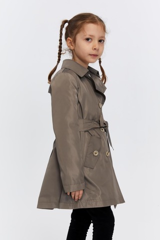 Benitto Kids Belden Bağlamalı Kız Çocuk Trençkot 51316 Kahverengi