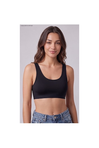 Pijamask Kadın 4'lü Geniş Askılı Sporcu Büstiyer Seti Siyah Beyaz Bej Gri Crop Top Çok Renkli