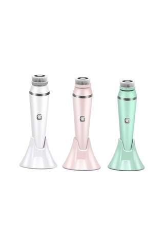 Sones Gözenekleri Ve Siyah Noktaları Temizlemek İçin 4'ü 1 Arada Elektrikli Yüz Temizleme Fırçası Makyaj Temizleme Fırçası Su Geçirmez Silikon Temizleme Aleti Pembe