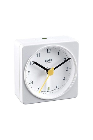 Braun Bnc002whwh Seyahat Çalar Saati, Kare Şeklinde, Klasik Tasarım, Beyaz