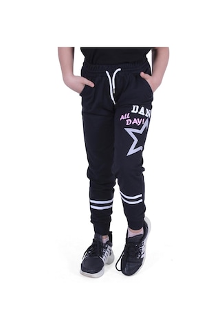 Fyk Kids 3'lü Karışık Desenli, Yüksek Bel Detaylı Kız Çocuk Eşofman Altı Çok Renkli