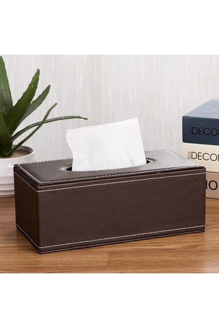 Neevoyu Büyük Boy Mavi Kürk Desenli Deri Mendil Kutusu - Ev, Otel, Araç İçin Pratik Kullanım, Kaliteli Ve Dayanıklı Mavi Koyun Cilt Desenli