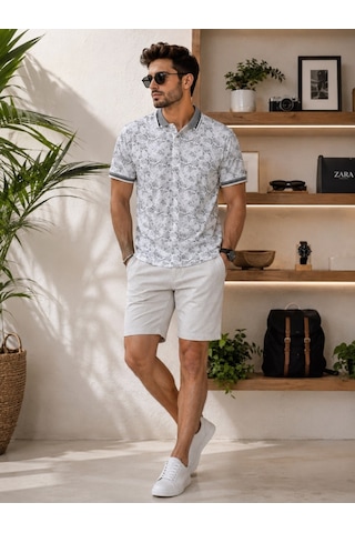 Erkek Beyaz Polo Yaka T-shirt Erkek Beyaz Polo Yaka T-shirt