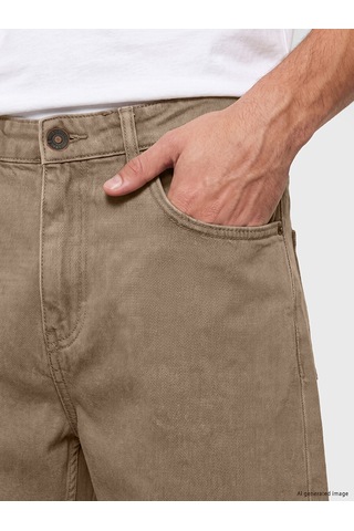 Lcw Jeans Haki Baggy Fit Erkek Jean Şort