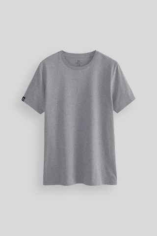Tommylife Gri Melanj Erkek Basic Kısa Kol Standart Kalıp O Yaka T-shirt - 87911 Gri Melanj