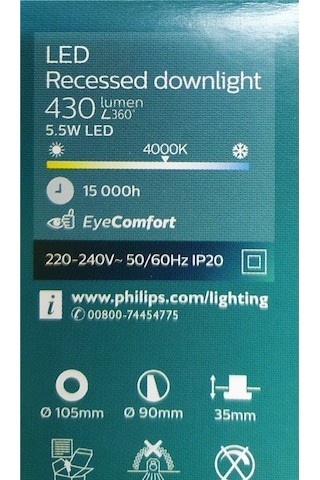 Philips Meson 5.5 Watt 430 Lümen 4000k 9290032751 4000K
