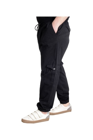Mode Xl Büyük Beden Erkek Keten Kargo Jogger Valencia 21911 Siyah Siyah