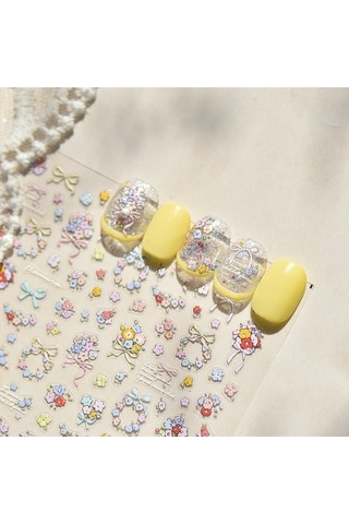 Flybuy Alan Buketi Çiçek Bahar Ilmek Papatya Menekşe 5d Kabartma