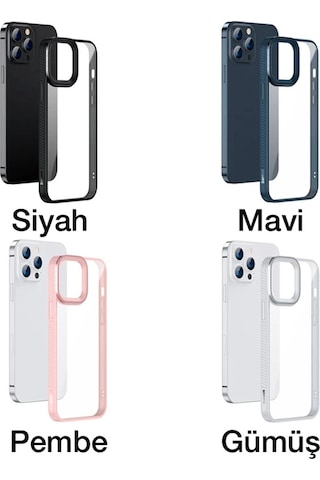 Baseus Crystal Apple iPhone Uyumlu iPhone 13 Pro 6.1 Kılıf Jel Çerçeve Zırhlı Silikon Kılıf- 5775 Şeffaf