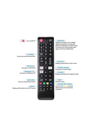 Samsung Uyumlu UE55RU7300W Tv Kumanda
