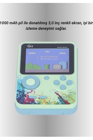 G5 - 187 - Tnabilir Retro Oyun Konsolu Çocuk Ve - Csmtex - Yetişkinler İçin