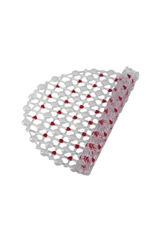 Vantuzlu Kaymaz Banyo Paspası - 63x35 Cm Açık Gri
