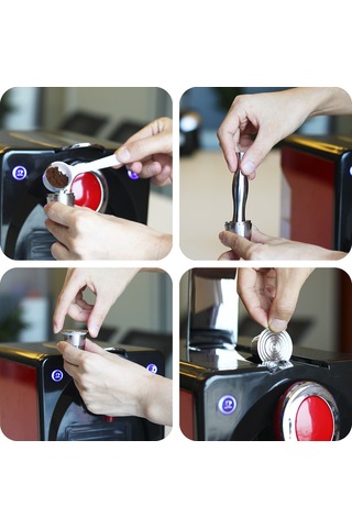 Yaozixa Yeniden Doldurulabilir Paslanmaz Çelik Nespresso Kahve Kapsülü - Çekiç Hediye Kutusu İle